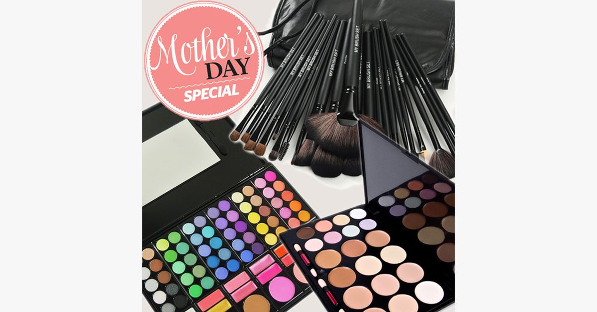 Mother's Day Delux Package of Makeup and Brushes