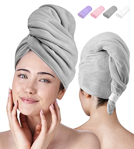 Luxe Beauty Microfiber Hair Towel Wrap for Women, Absorbent Microfiber Towel for Hair,Hair Drying Towels,Hair Wet Hair Wrap Towels, Perfect Curly Hair Towel for Plopping