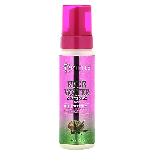 Mielle Rice Water & Aloe Vera Blend Braid Set Foam 7.5 FL Oz (Pack of 2)