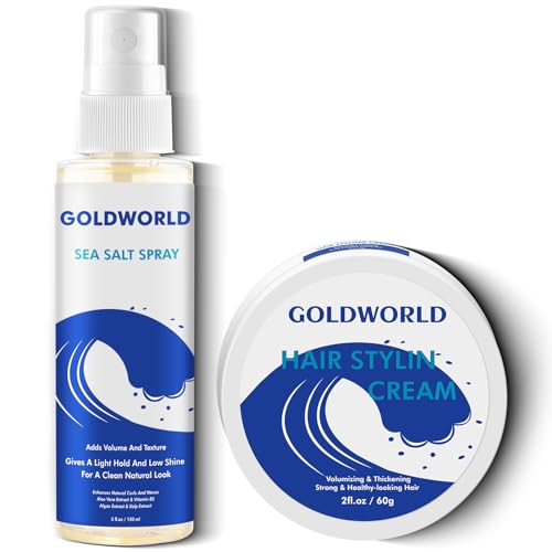 GoldWorld Sea Salt Spray with Hair Styling Cream – Versatile and Effective Hair Styling Products for Men and Women