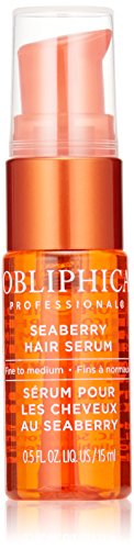 Obliphica Seaberry Serum for Medium & Course Hair - Vitamins and Omegas for Frizz Free & Nourished Hair - Hair Serum for Dry Hair and Growth - 0.5 Fl Oz