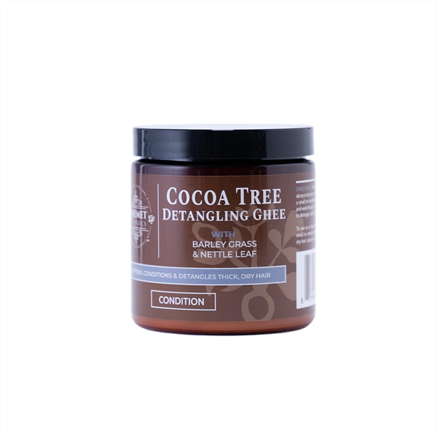 Qhemet Biologics Cocoa Tree Detangling Ghee - Softening Detangler Ideal for High Porosity 4C-3C Hair - Makes Combing Easier & Restores Pliability, Elasticity & Softness to Dry, Matted Hair (9 oz)