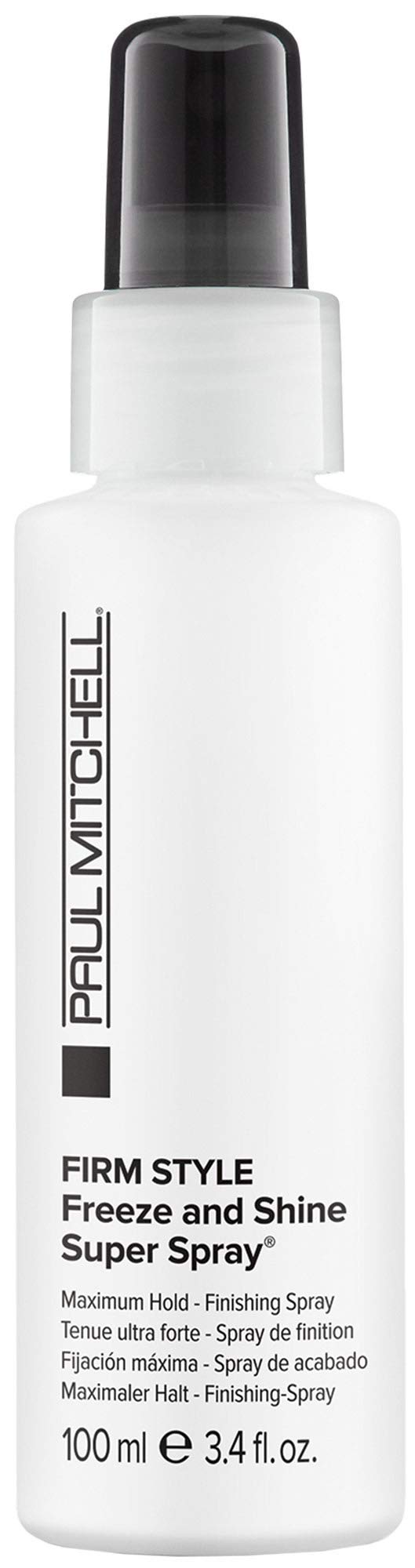 Paul Mitchell Freeze and Shine Super Hairspray, Maximum Hold, Shiny Finish Hairspray, For Coarse Hair, 3.4 Fl Oz