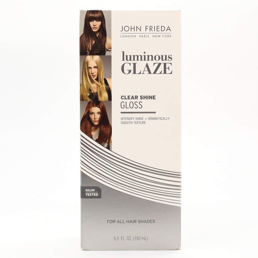 John Frieda Luminous Glaze Clear Shine Gloss, Anti-Fade, Color Enriching Gloss, Safe for Color Treated Hair, 6.5 Ounces