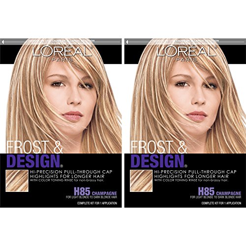 L'Oreal Paris Frost and Design Cap Hair Highlights For Long Hair, Champagne, 2 count