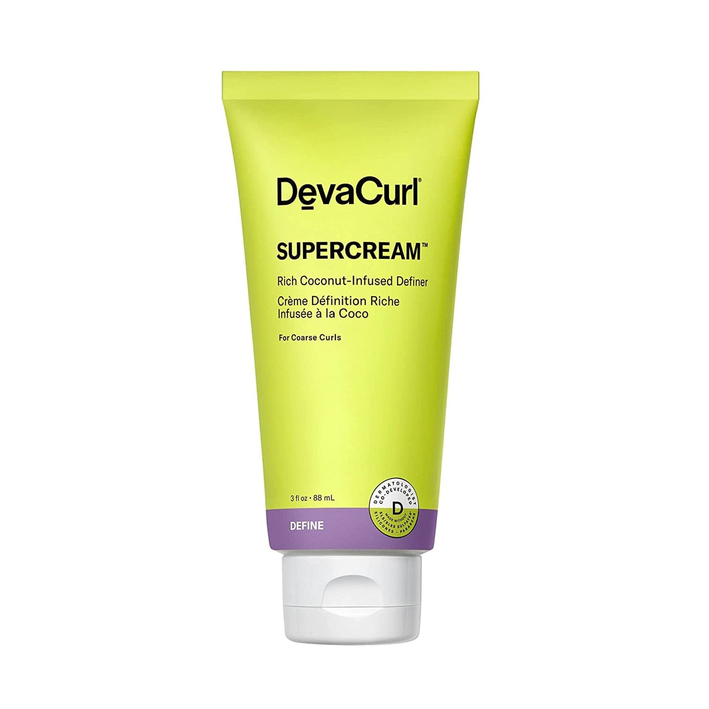 DevaCurl SuperCream Rich Coconut-Infused Definer, 3 fl. Oz