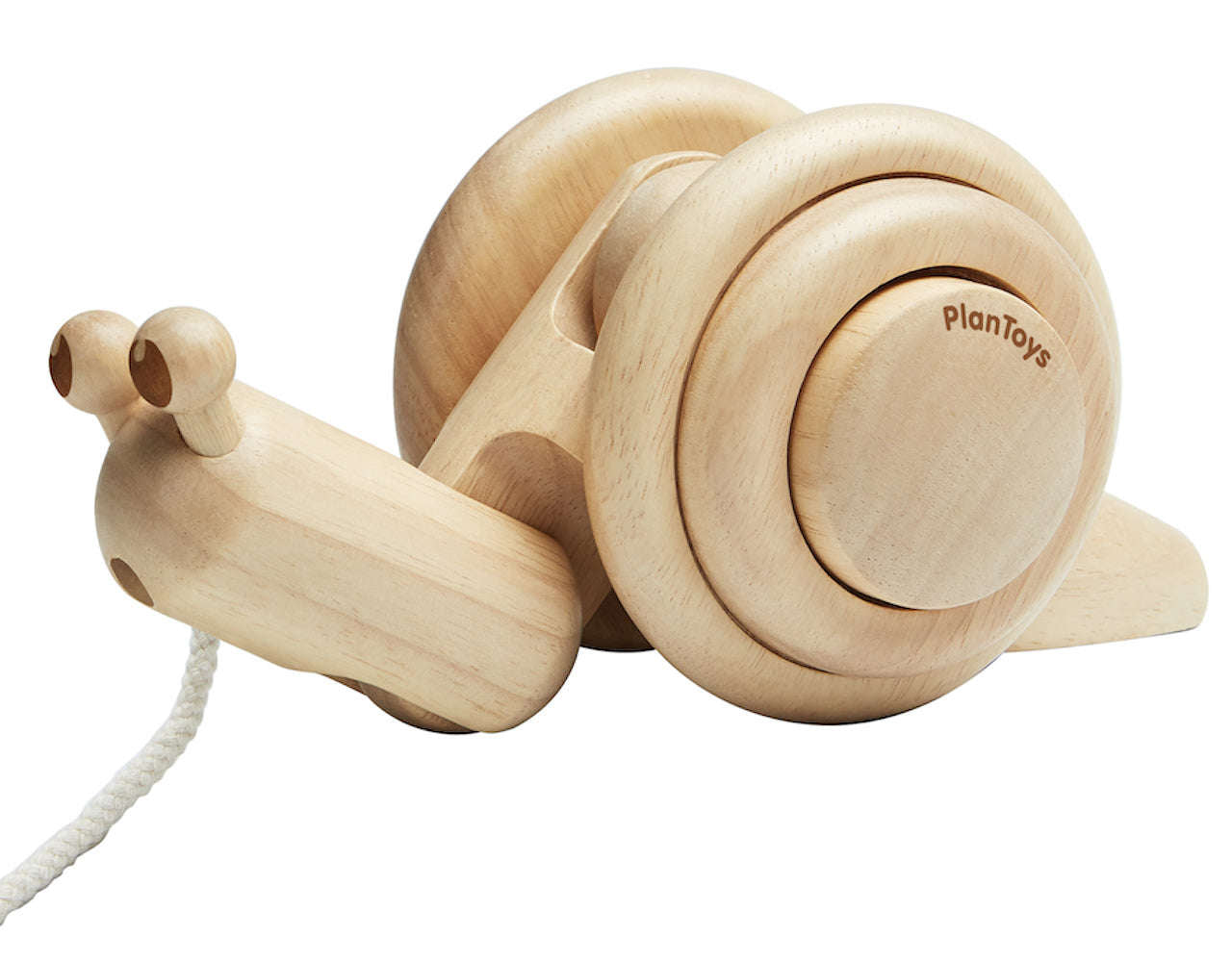 PlanToys Pull Along Snail Natural