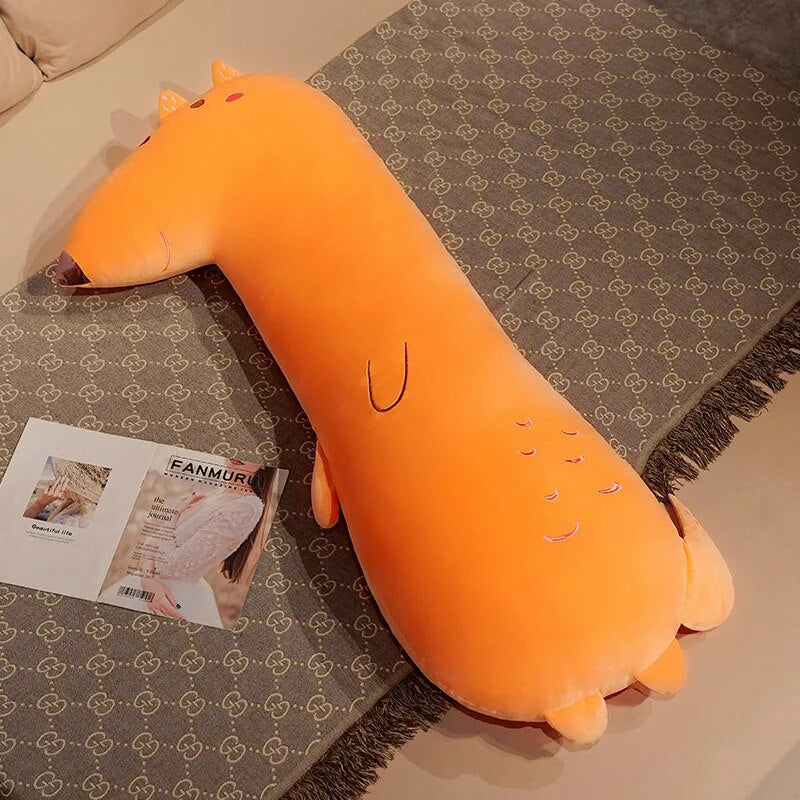 Kawaii Dino Animal Long Pillow Dinosaur Soft Stuffed Animal Doll Sleeping Companion Cute Cushion Sofa Bed Home Decor Birthday Gift for Girls Sweetyworld Store