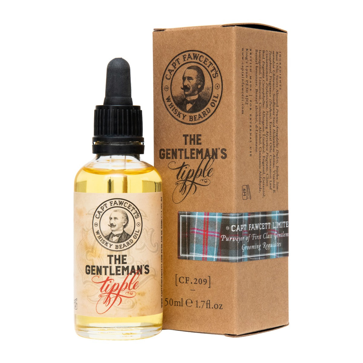 Captain Fawcett's The Gentleman's Tipple Whisky Beard Oil, 50ml