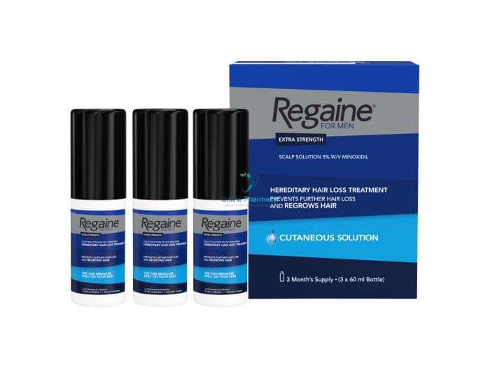 Regaine (minoxidil) 5% Solution For Men (3 Month Supply) - 3 x 60ml Pack