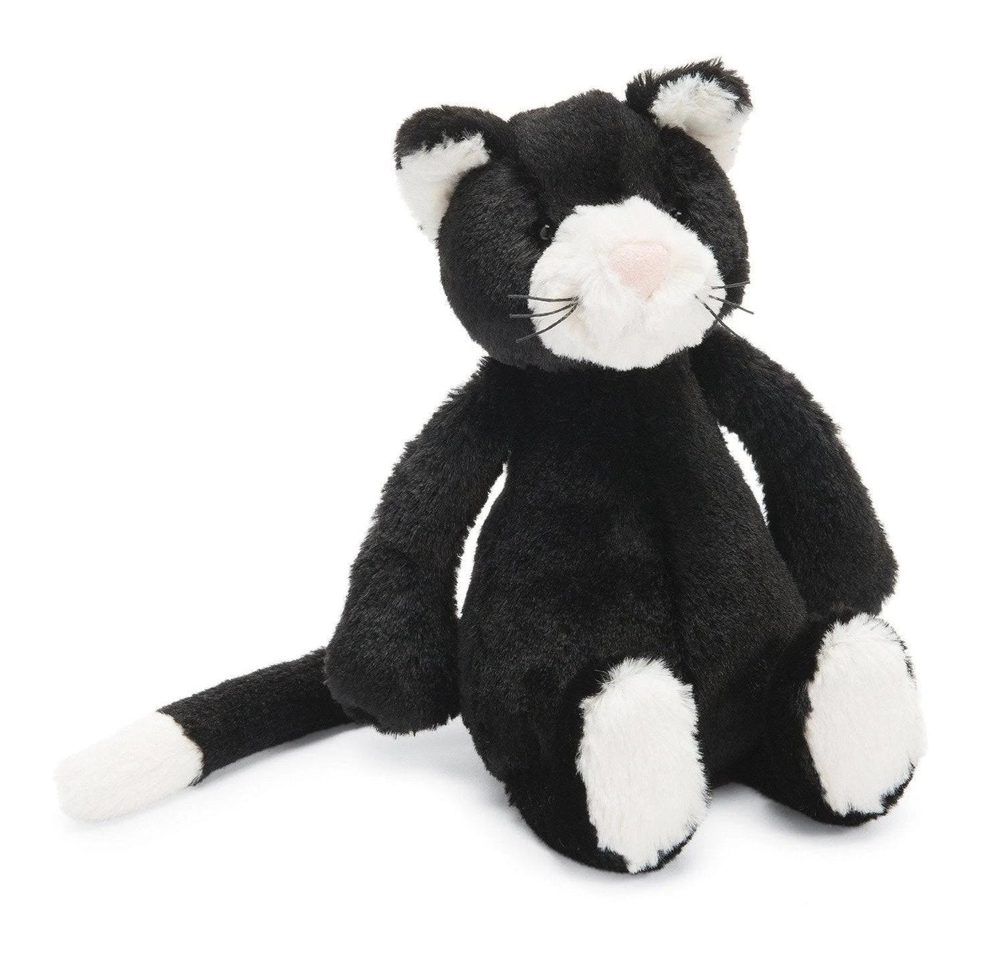 Jellycat Bashful Black and White Kitten Small