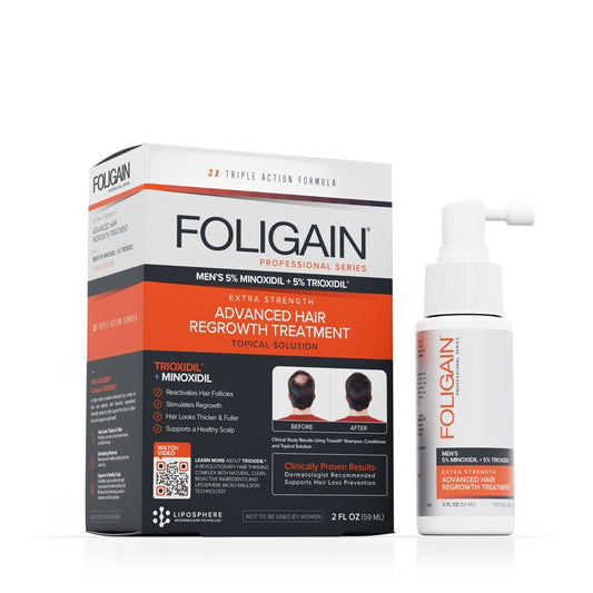 Foligain Advanced Hair Regrowth Treatment For Men with 5% Minoxidil & 5% Trioxidil (59ml)