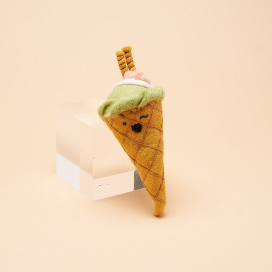 Single Scoop Cone Squeaker Toy