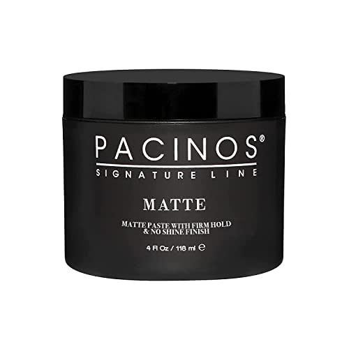 Pacinos Matte Hair Paste - Firm Hold, No Shine, Sculpting & Styling Wax, Long Lasting Definition & Texture, No Flakes, All Hair Types, 4 fl. oz.