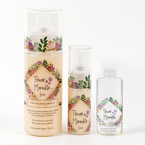 Flower Moradita Hair Perfume & Body Spray Fragrance for Women Love Kit - Sweet/Floral 5oz | Alcohol-Free, Paraben-Free, Sulfate-Free | Includes Silk Infusion 1oz