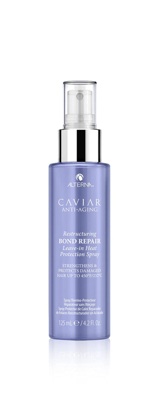 Alterna Caviar Anti-Aging Restructuring Bond Repair Leave-in Heat Protection Spray, 4.2 Fl Oz | Strengthens & Protects Damaged Hair