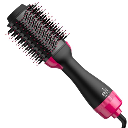 Nurifi Hair Dryer Brush Blow Dryer Brush in One, 4 in 1 Hair Dryer and Styler Volumizer, Professional Hot Air Brush with Negative Ion Anti-frizz Blowout for Drying, Straightening, Salon