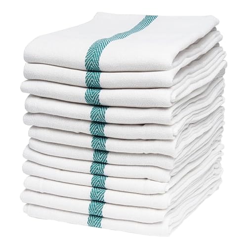Diane DET005 100% Cotton Barber Towels 15"x26" for Salon, Spa, Barber Shop - 12 Pack