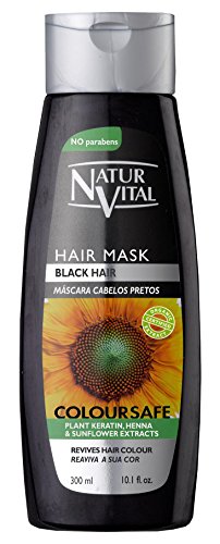 Colouring Hair Mask - Repairs and Colours - 300 Ml / Natural & Organic. (Black Hair)