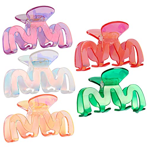 Jayongnee clip 5Pcs Hair Claw Clips for Women Thick Hair, Large Claw Clip for Women Thin Hair