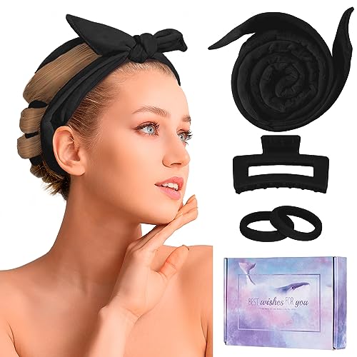 CORATED Heatless Curling Rod Headband, Upgraded Heatless Curls to Sleep In Hair Rollers No Heat Curls, Overnight Hair Curls Styling Kit for Long and Medium Hair