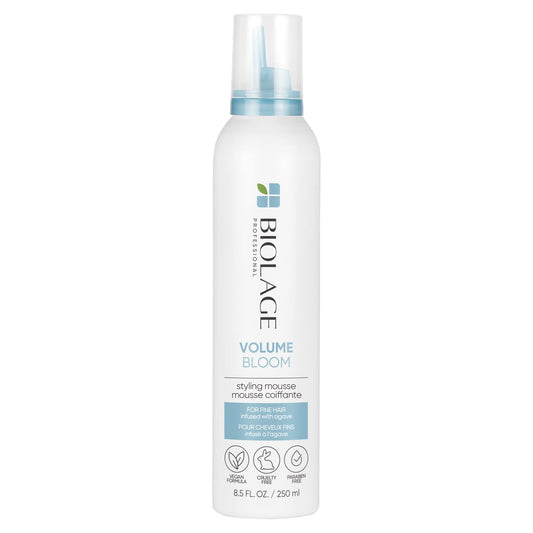 Biolage Styling Whipped Volume Mousse | Provides Body, Control & Shine Leaving Hair With Natural Softness | Medium Hold | Paraben-Free | Vegan | 8.5 Oz. | 8.5 Fl. Oz