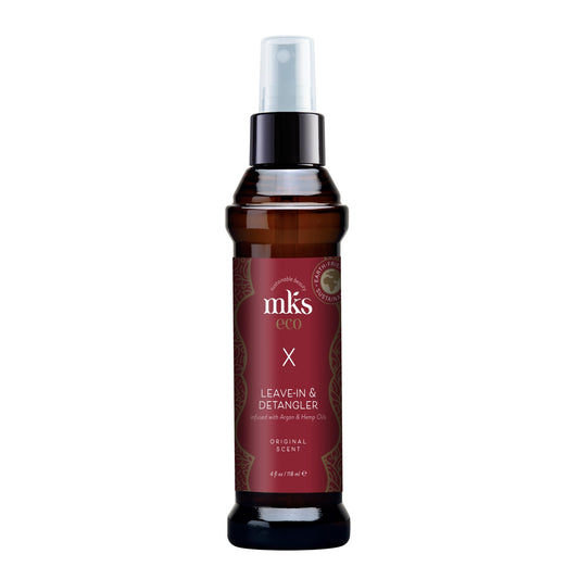 Earthly Body MKS eco X, Original Scent - 4 fl oz - Leave-In Treatment & Detangler - Moroccan Argan Oil, Hemp Seed Oil - Vegan & Cruelty Free