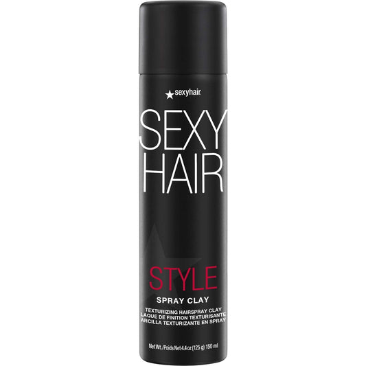 SexyHair Style Spray Clay Texturizing Hairspray Clay, 4.4 Oz | All Over Texture | Matte Finish | All Hair Types