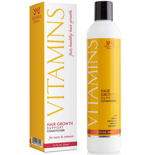 Nourish Beaute Vitamins Conditioner for Hair Loss that Promotes Hair Regrowth, Volume and Thickening with Biotin, DHT Blockers, Antioxidants, Oils and Extracts For Men and Women, Conditioner, 1 Pack
