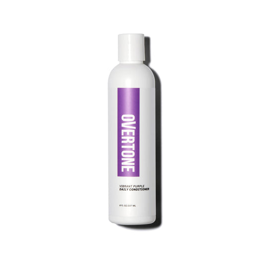 OVERTONE Haircare Daily Conditioner - 8 oz Semi-Permanent Daily Conditioner w/Shea Butter & Coconut Oil - Maintain Existing Shade w/Cruelty-Free Hair Color (Vibrant Purple)