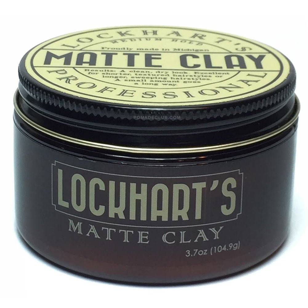 Lockhart's Professional Matte Clay, Medium/Firm Hold, Matte Shine, 3.4 oz