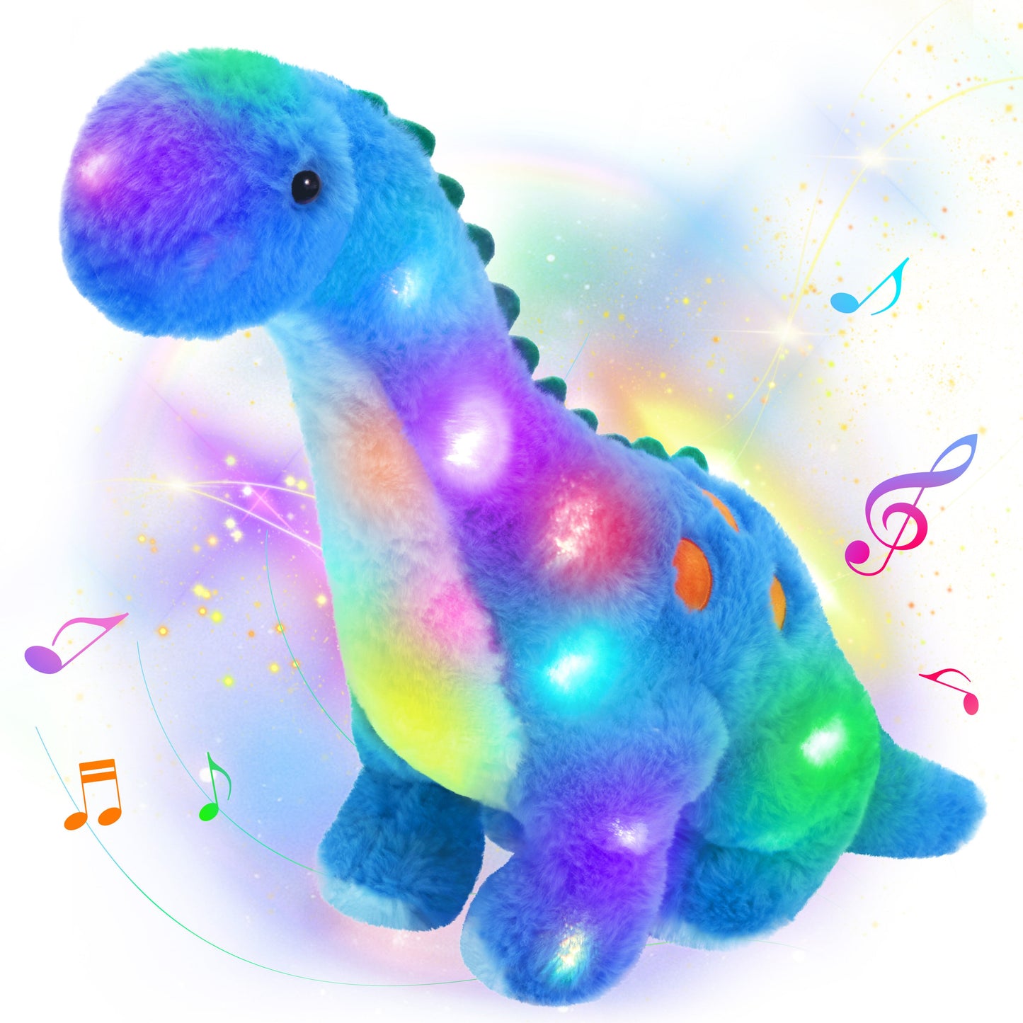 Glow Music Blue Dinosaur Plush Toy Soft And Cute Stuffed Animal, 15 Minute Timer To Accompany Children To Sleep, Christmas Halloween Thanksgiving Gift, Interior Decoration, Without Battery, - Temu ShopOnlyDeal