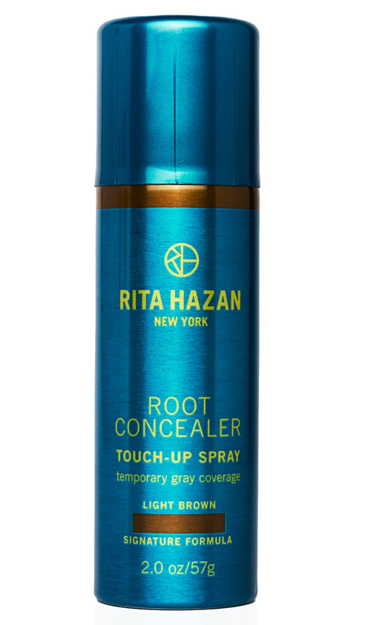 Rita Hazan Root Concealer Touch Up Spray - Instant Spray To Cover Up Roots - Quick Drying, Water-Resistant Formula - Temporary Hair Color Spray for Gray Roots - 2 oz. Root Spray Light Brown