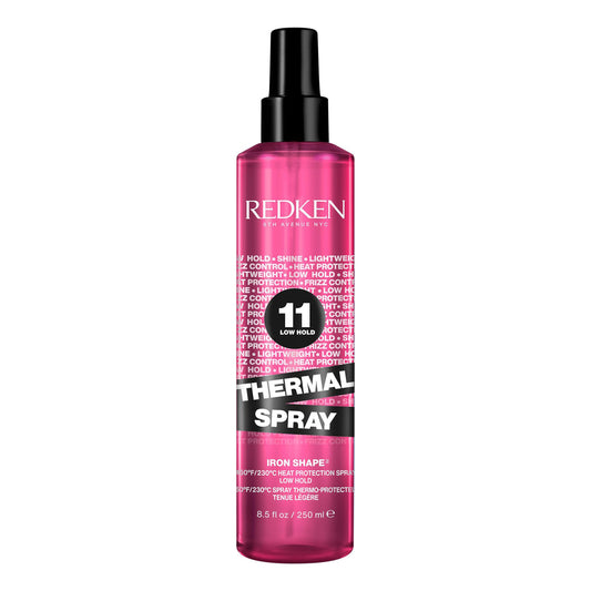 Redken Thermal Spray 11 Low Hold | Thermal Smoothing Holding Spray | For All Hair Types | Provides a Smooth, Silky & Frizz-Free Blow-Dry Finish | Mild Control | Protects Against Heat Damage | 8.5 Oz