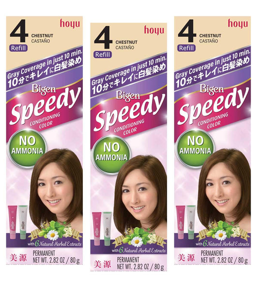 Bigen Speedy Conditioning Color Refill: 4 Chestnut - 3 Pack