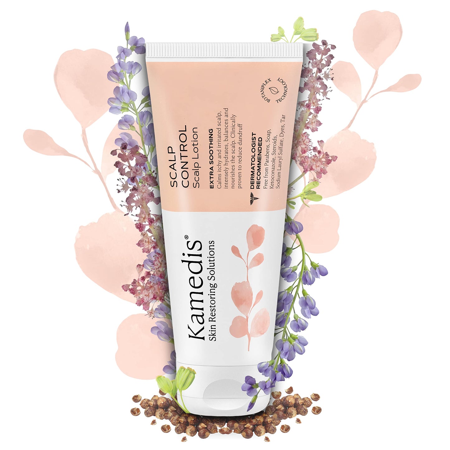 Kamedis Moisturizer Scalp Leave-On Botanical Lotion. For Dandruff Detox, Dry, Itchy, Flaky and Sensitive Scalp Skin. Over-Night Head Mask, Parabens Free. 3.38 Fl Oz. (Scalp Lotion)