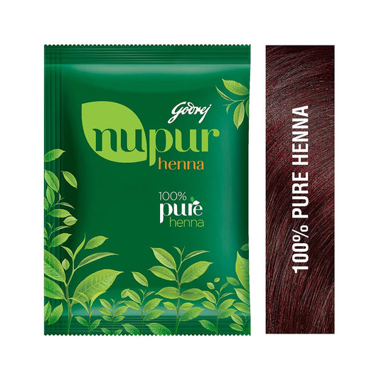 Godrej Nupur Henna Natural Mehndi for Hair Color with Goodness of 9 Herbs 120gram X 3Packs