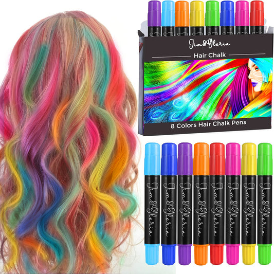 Jim&Gloria Dustless Hair Chalk Gifts For Girls Makeup, Gifts for Teen Girls Trendy Stuff, Valentines Day Gifts for Kids, Teenage Tweens Teenager Temporary Color Dye Age 7 8 9 10 11 12 13 14 Year Old