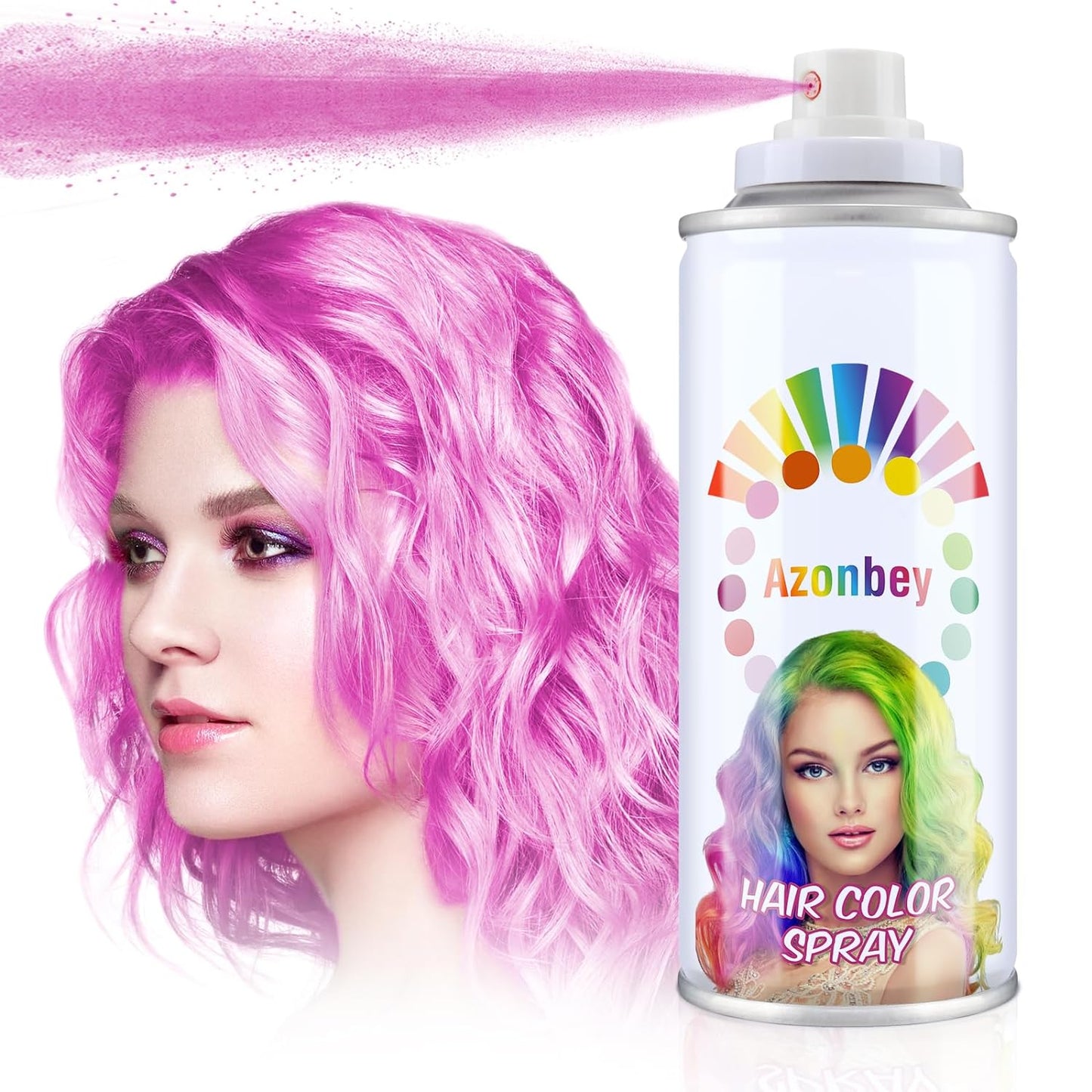 Temporary Hair Color Spray,Temporary Hair Color Wax,Azonbey Kids Hair Wax Dye Pomades Disposable Natural Hair Strong Style Gel Cream Hair Dye-On 1-Day Washable (Pink#)