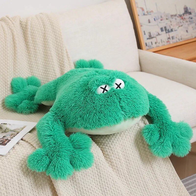 Frog Plush Toy Big Green Real Life Simulation Lying Frogs Stuffed Soft Cartoon Animal Pillow Birthday Christmas Gift For Kids ShopOnlyDeal