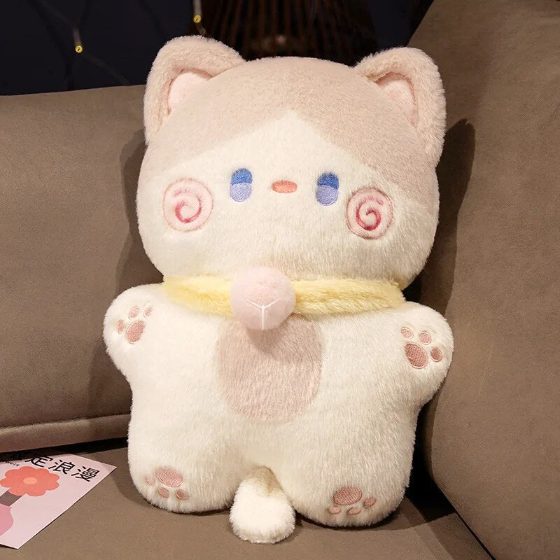 Hugging Cat Fluffy Toy Cartoon Cute Plush Stuffed Animals Pillow Soft Plushies Doll for Baby Girls Home Sofa Car Seat Decoration MEITINA Store