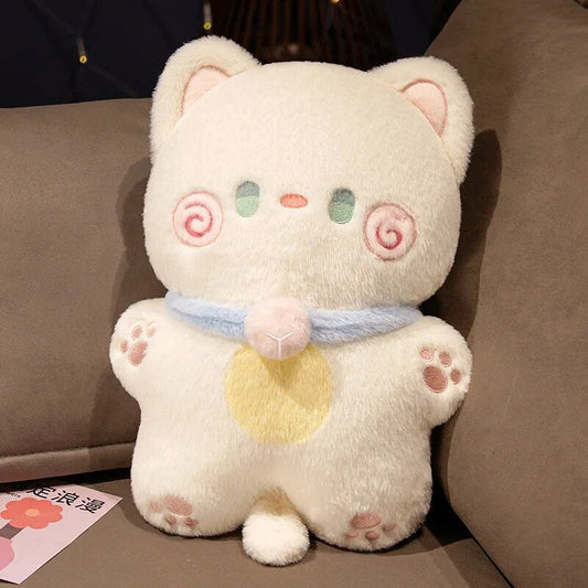 Hugging Cat Fluffy Toy Cartoon Cute Plush Stuffed Animals Pillow Soft Plushies Doll for Baby Girls Home Sofa Car Seat Decoration MEITINA Store