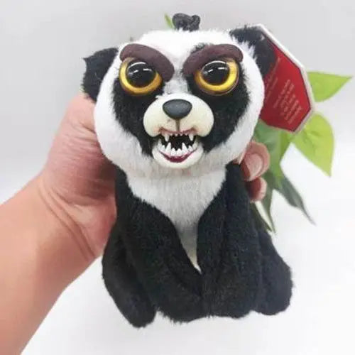 Feisty Pets Funny Face-Changing Soft Toys: Snow Leopard, Unicorn, Bear, Panda - Angry Animal Stuffed Plush Dolls for Children Toys Walk Around Store