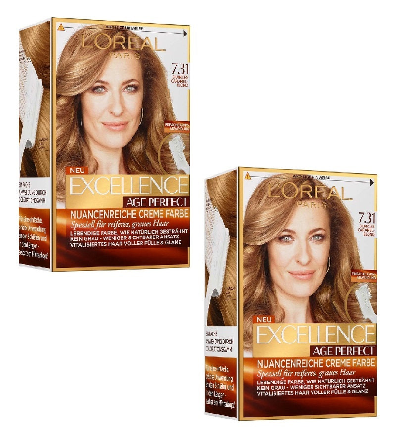 2xPack L'ORÉAL PARIS Excellence Age Perfect Hair Color - 7 Varieites