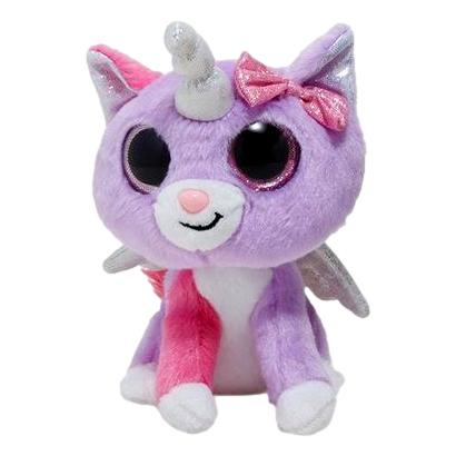 Russ Unicorn Cat Caticorn Unikitty Winged Plush - Cupid Purple, Jet Black, Nova White