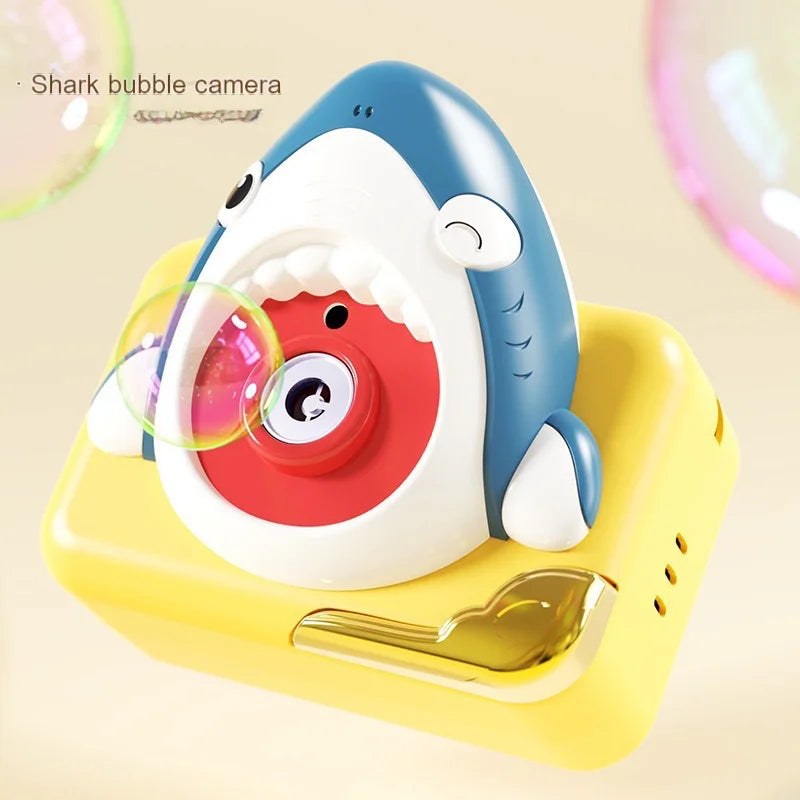 Kids Bubble Gun Toys | Hanging Neck Handheld | Astronaut, Unicorn, & Giant Toothed Shark Themes | Bubble Camera with Light & Music | Summer Outdoor Toy ShopOnlyDeal