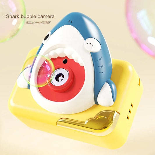 Kids Bubble Gun Toys | Hanging Neck Handheld | Astronaut, Unicorn, & Giant Toothed Shark Themes | Bubble Camera with Light & Music | Summer Outdoor Toy ShopOnlyDeal