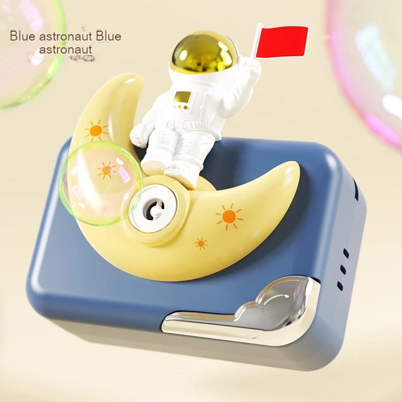 Kids Bubble Gun Toys | Hanging Neck Handheld | Astronaut, Unicorn, & Giant Toothed Shark Themes | Bubble Camera with Light & Music | Summer Outdoor Toy ShopOnlyDeal