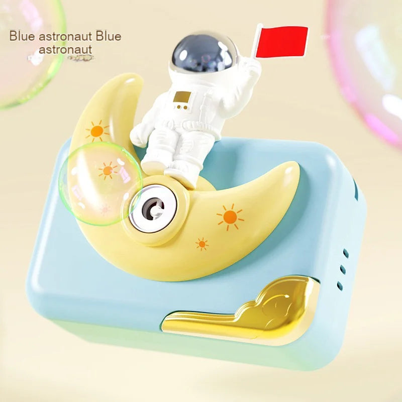 Kids Bubble Gun Toys | Hanging Neck Handheld | Astronaut, Unicorn, & Giant Toothed Shark Themes | Bubble Camera with Light & Music | Summer Outdoor Toy ShopOnlyDeal