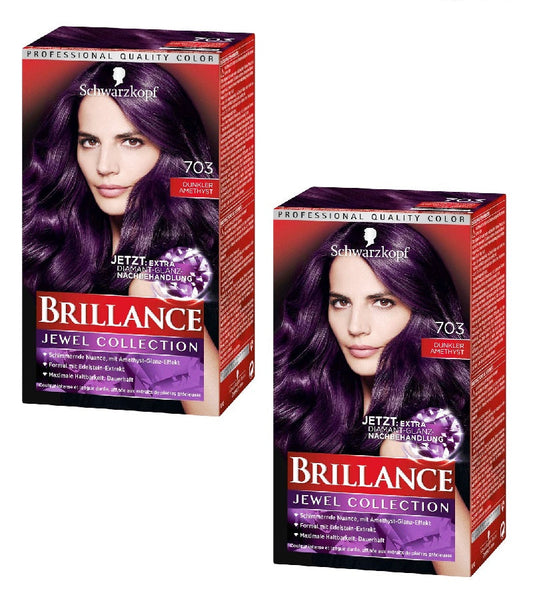 2xPack Schwarzkopf BRILLANCE Intensive Color Cream - 22 Varieties